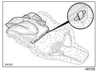 Renault Clio. Front seatback trim: Removal - Refitting