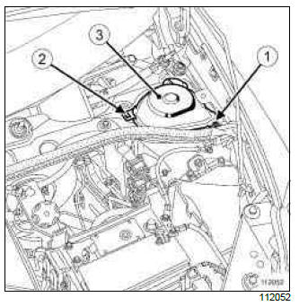 Renault Clio. Front shock absorber and spring: Removal - Refitting