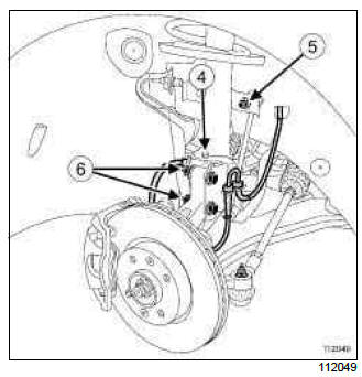 Renault Clio. Front shock absorber and spring: Removal - Refitting