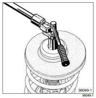 Renault Clio. Front shock absorber and spring: Removal - Refitting