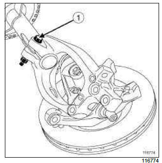 Renault Clio. Front shock absorber and spring: Removal - Refitting