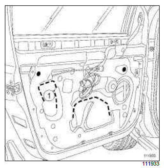 Renault Clio. Front side door lock