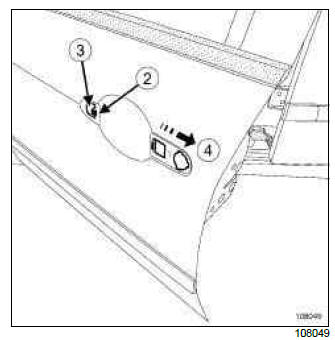 Renault Clio. Front side door lock