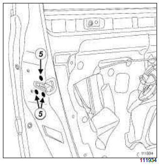 Renault Clio. Front side door lock