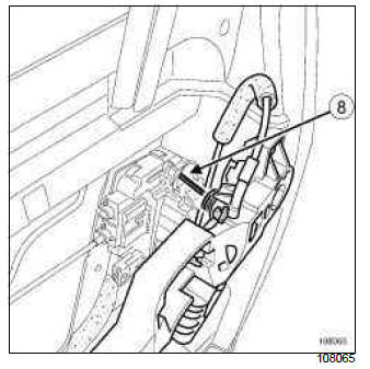 Renault Clio. Front side door lock