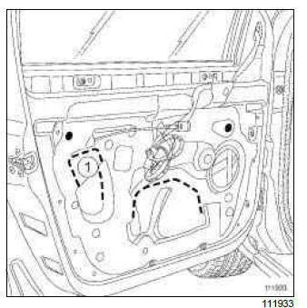 Renault Clio. Exterior door handle: Removal - Refitting