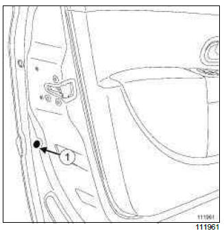 Renault Clio. Front side door protective strip: Removal - Refitting
