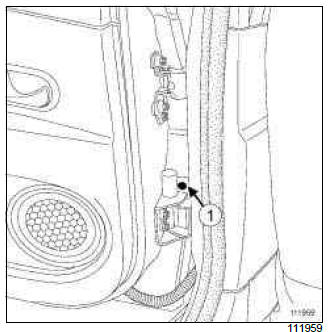 Renault Clio. Rear side door protective strip: Removal - Refitting