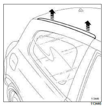 Renault Clio. Roof protection strip: Removal - Refitting