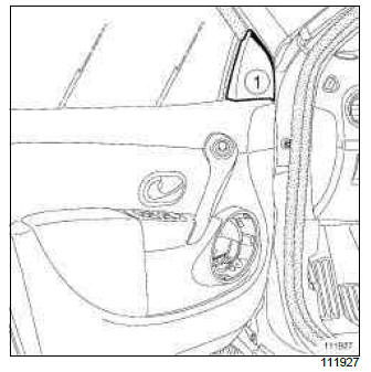 Renault Clio. Front side door trim: Removal - Refitting