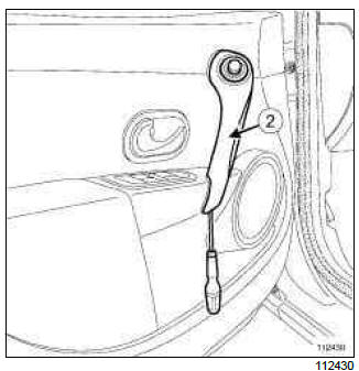 Renault Clio. Front side door trim: Removal - Refitting