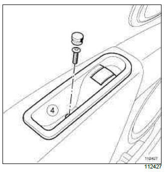 Renault Clio. Front side door trim: Removal - Refitting