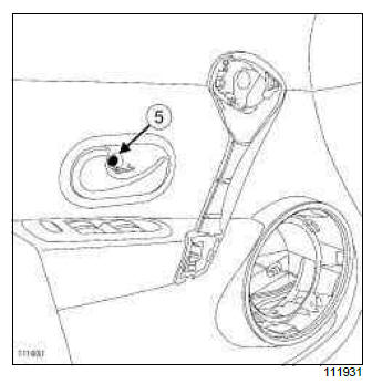 Renault Clio. Front side door trim: Removal - Refitting