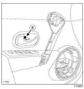 Renault Clio. Front side door trim: Removal - Refitting