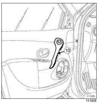 Renault Clio. Front side door trim: Removal - Refitting