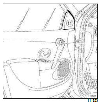 Renault Clio. Front side door trim: Removal - Refitting