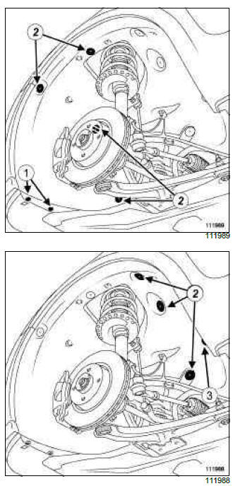 Renault Clio. Front wheel arch liner: Removal - Refitting