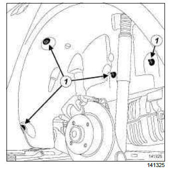 Renault Clio. Rear wheel arch liner: Removal - Refitting