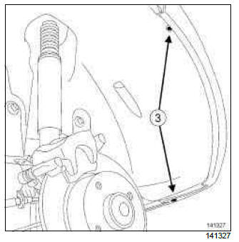 Renault Clio. Rear wheel arch liner: Removal - Refitting