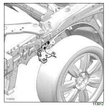 Renault Clio. Front wing lower mounting support