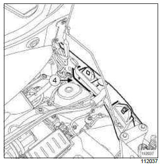 Renault Clio. Front wing upper mounting support