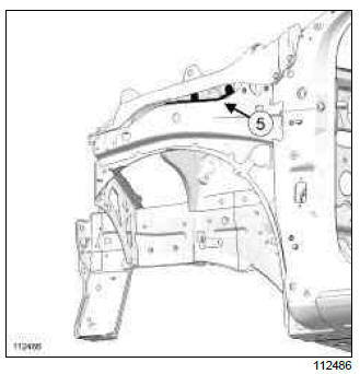 Renault Clio. Front wing upper mounting support