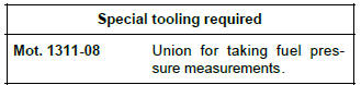 Renault Clio. Fuel pressure: Check