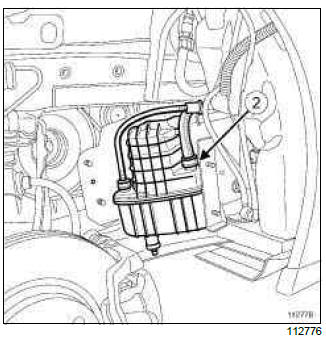 Renault Clio. Fuel tank: Draining