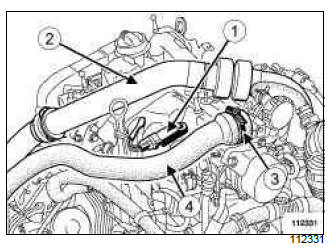 Renault Clio. Fuel temperature sensor: Removal - Refitting