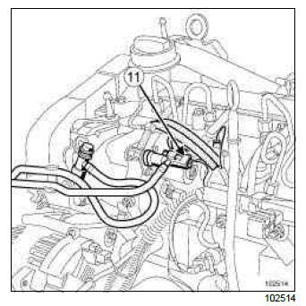 Renault Clio. Fuel temperature sensor: Removal - Refitting