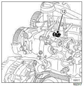 Renault Clio. Fuel temperature sensor: Removal - Refitting