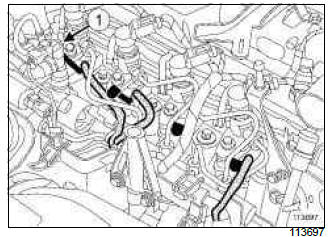 Renault Clio. Fuel temperature sensor: Removal - Refitting