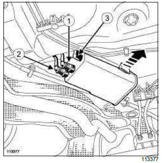 Renault Clio. Fuel vapour absorber: Removal - Refitting