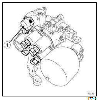 Renault Clio. Gear selection sensor: Removal - Refitting