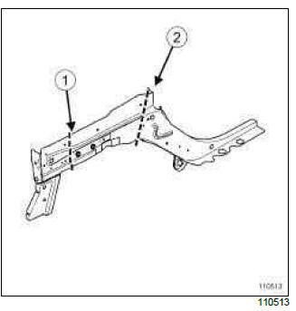 Renault Clio. Front side member