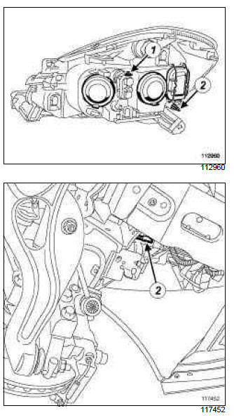 Renault Clio. Headlight: Adjustment