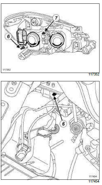 Renault Clio. Headlight: Adjustment