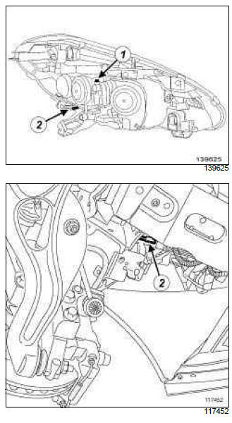 Renault Clio. Headlight: Adjustment