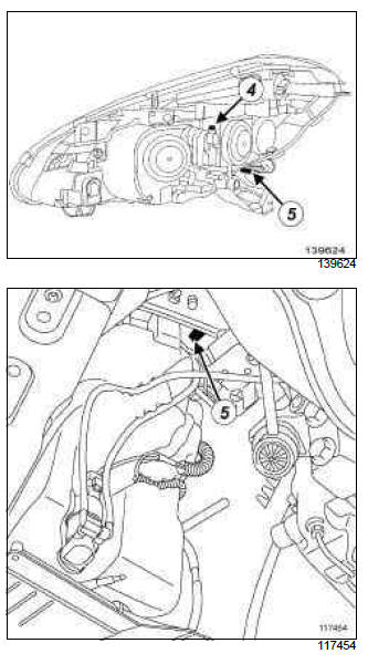 Renault Clio. Headlight: Adjustment