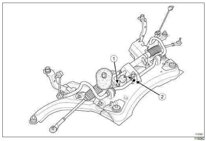 Renault Clio. Headlight beam adjustment front sensor: Removal - Refitting