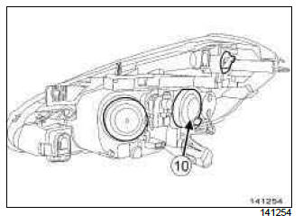 Renault Clio. Headlight bulb: Removal - Refitting