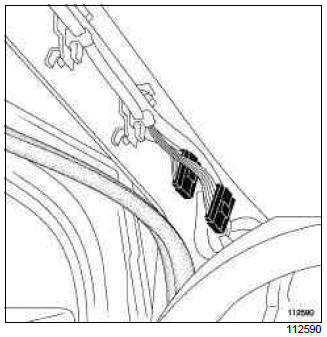 Renault Clio. Headlining wiring: Removal - Refitting