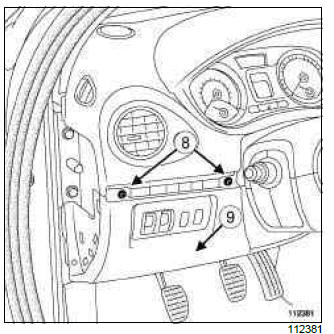 Renault Clio. Heater matrix: Removal - Refitting