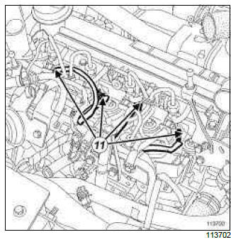 Renault Clio. Heater plugs: Removal - Refitting
