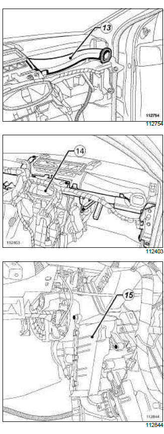 Renault Clio. Heating: List and location of components