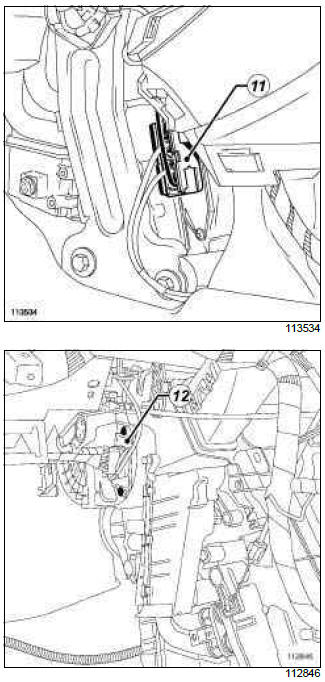 Renault Clio. Heating: List and location of components