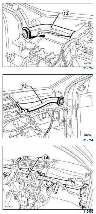 Renault Clio. Heating: List and location of components