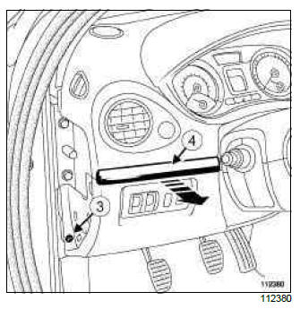 Renault Clio. Heating resistor relays: Removal - Refitting