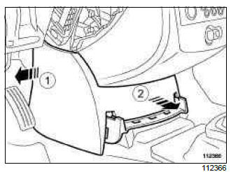 Renault Clio. Heating resistors: Removal - Refitting