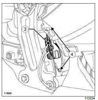 Renault Clio. Heating resistors: Removal - Refitting